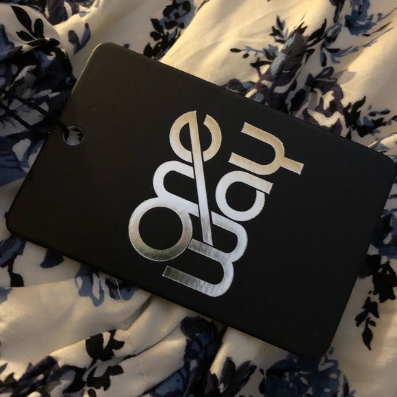 LF One Way Multi-Wrap Romper in Blue White Floral - Picture 2 of 3